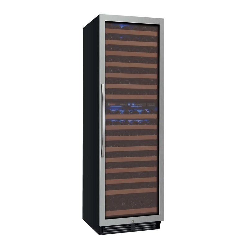 Allavino 24″ Wide FlexCount Classic II Tru-Vino 172 Bottle Dual Zone Stainless Steel Right Hinge Wine Refrigerator