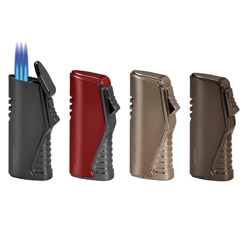 Vertigo Atlas Triple Flame Lighter Anodized Black