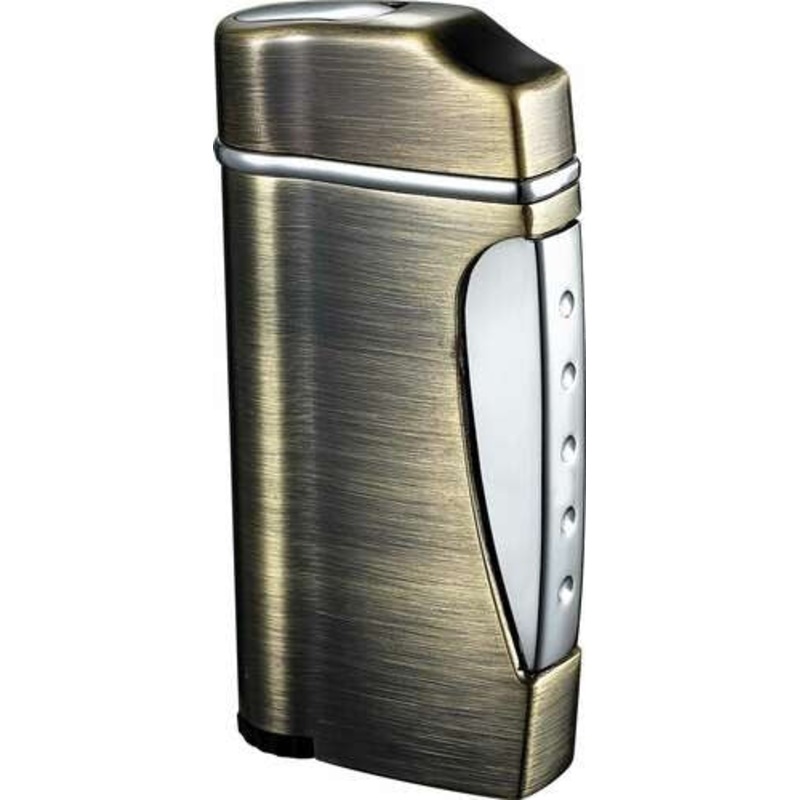 Visol Nolet Satin Nickel Wind-resistant Torch Flame Lighter