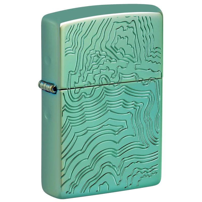 Zippo Lighter – Topographical Map