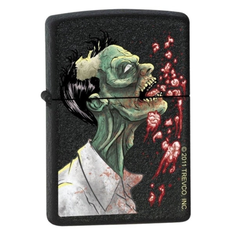 Zippo Lighter – Zombie Brains Black Crackle