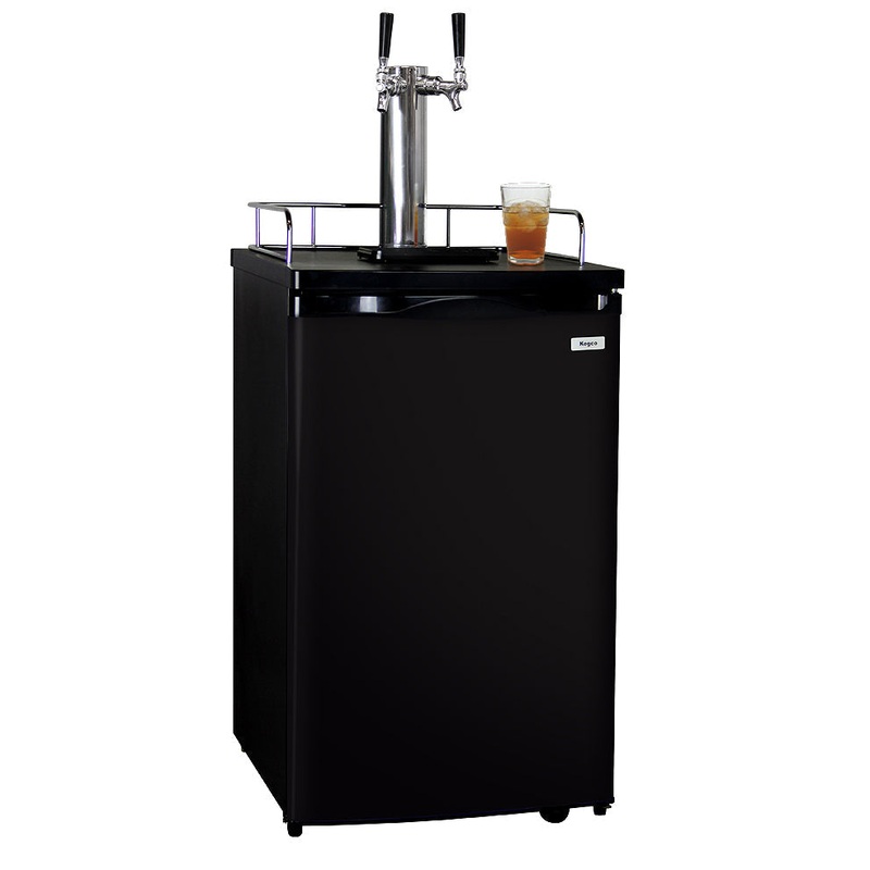 20″ Wide Kombucha Dual Tap Black Kegerator