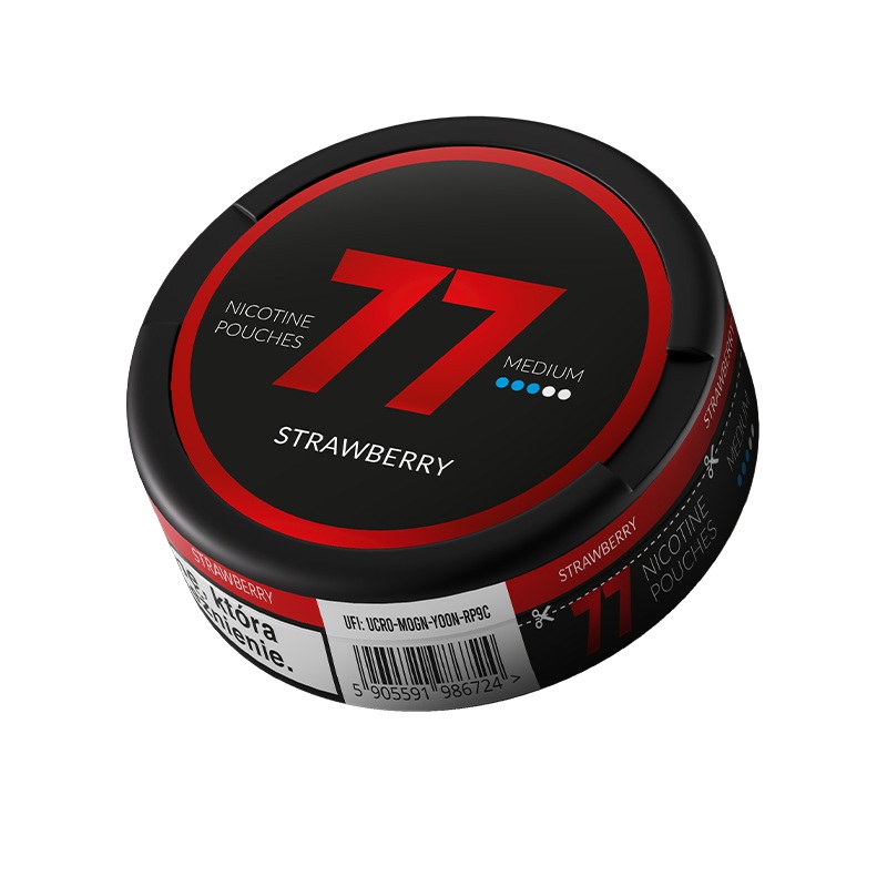 77 Nicotine Pouches Strawberry 10mg – 5 Pack