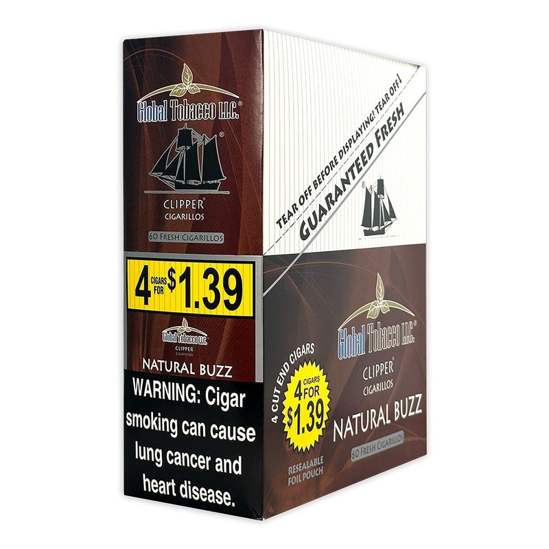 Clipper Natural Buzz Cigarillos Natural Buzz 15 Packs of 4