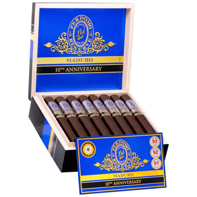 Perdomo Reserve 10th Anniversary Maduro Churchill (7.0″ x 54) Box of 25