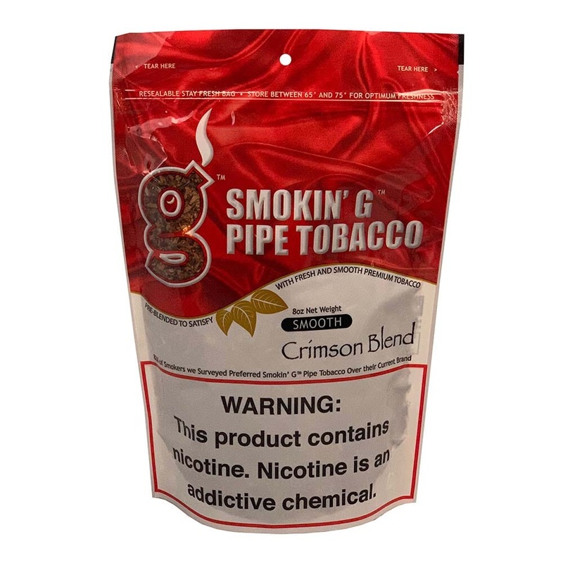 Smokin’ G Smooth Crimson Pipe Tobacco Smooth Crimson 8oz Bag