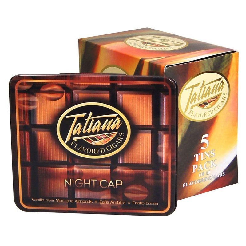 Tatiana Mini Night Cap Cigarillos Night Cap (3.5″ x 26) 5 Tins of 10