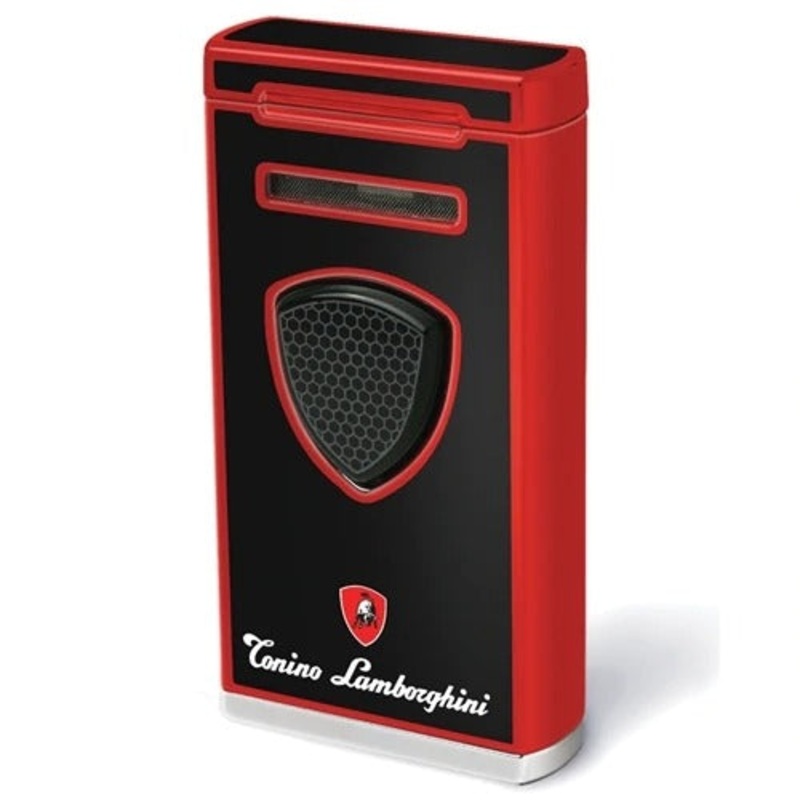 Tonino Lamborghini Pergusa Black and Red Torch Flame Lighter