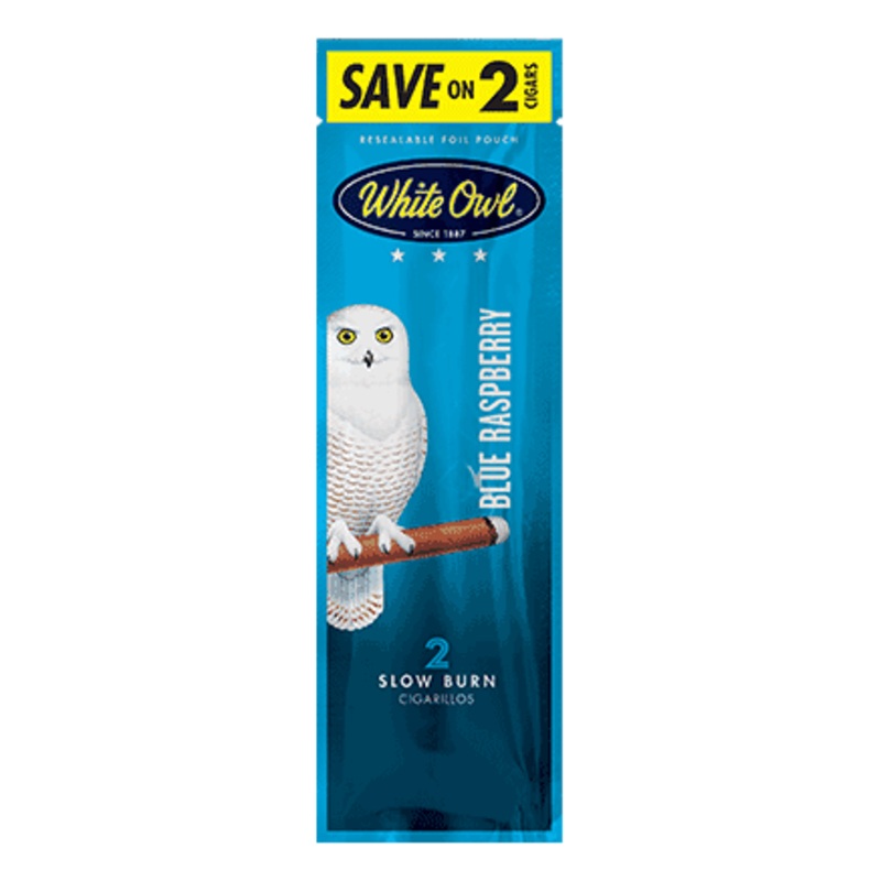 White Owl Blue Raspberry Cigarillos Blue Raspberry 30 Packs of 2