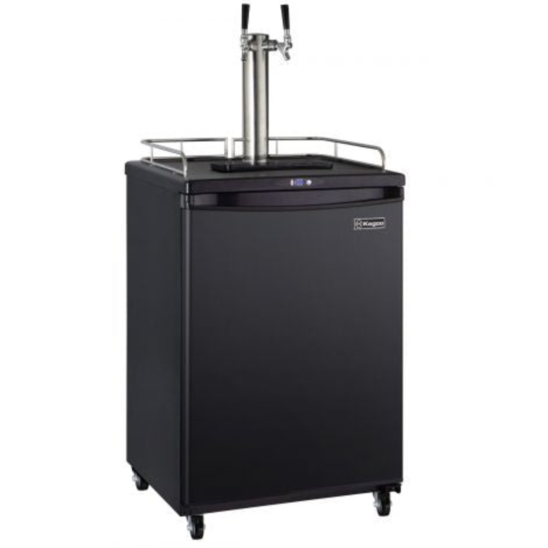 24″ Wide Cold Brew Coffee Dual Tap Black Commercial/Residential Kegerator