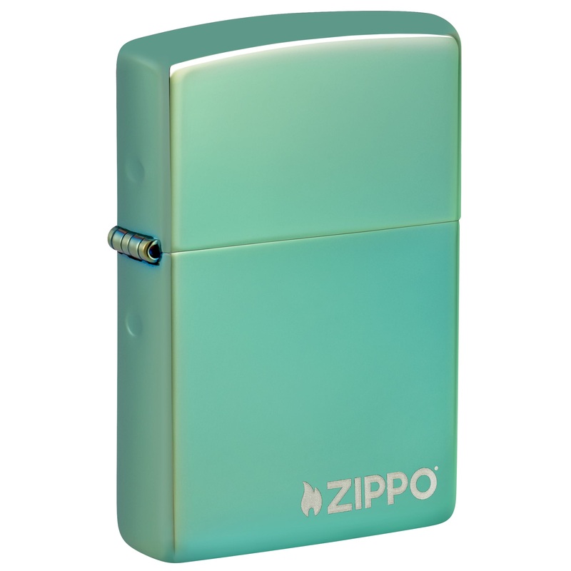 Classic High Polish Green Zippo Logo