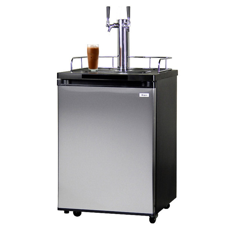 24″ Wide Cold Brew Coffee Dual Tap Stainless Steel Kegerator