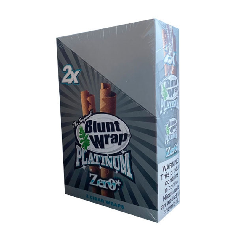 Blunt Wrap Zero (Flavorless) Double Platinum Wraps Zero (Flavorless) 25 Packs of 2