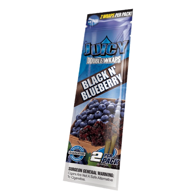 Juicy Black N’ Blueberry Blunt Wraps Black N’ Blueberry 25 Packs of 2