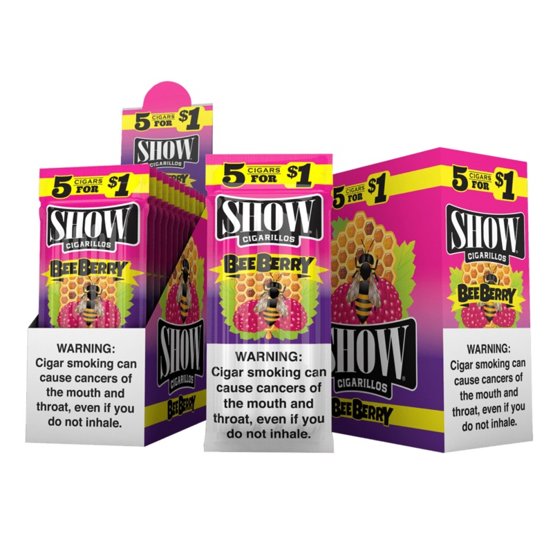 Show Bee Berry Cigarillos Bee Berry 15 Packs of 5