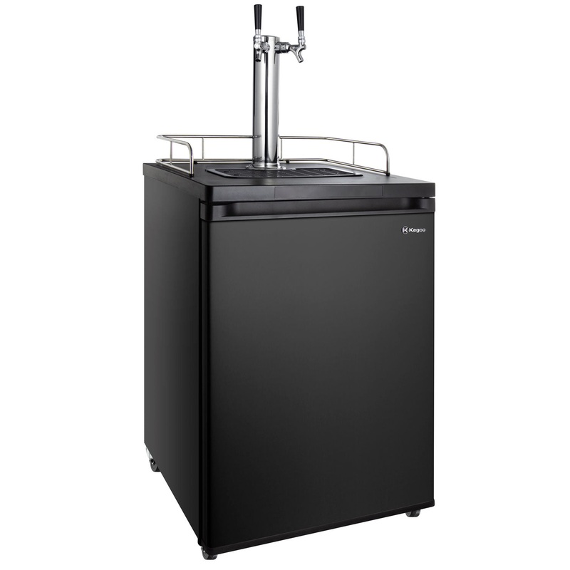 24″ Wide Dual Tap Black Kegerator