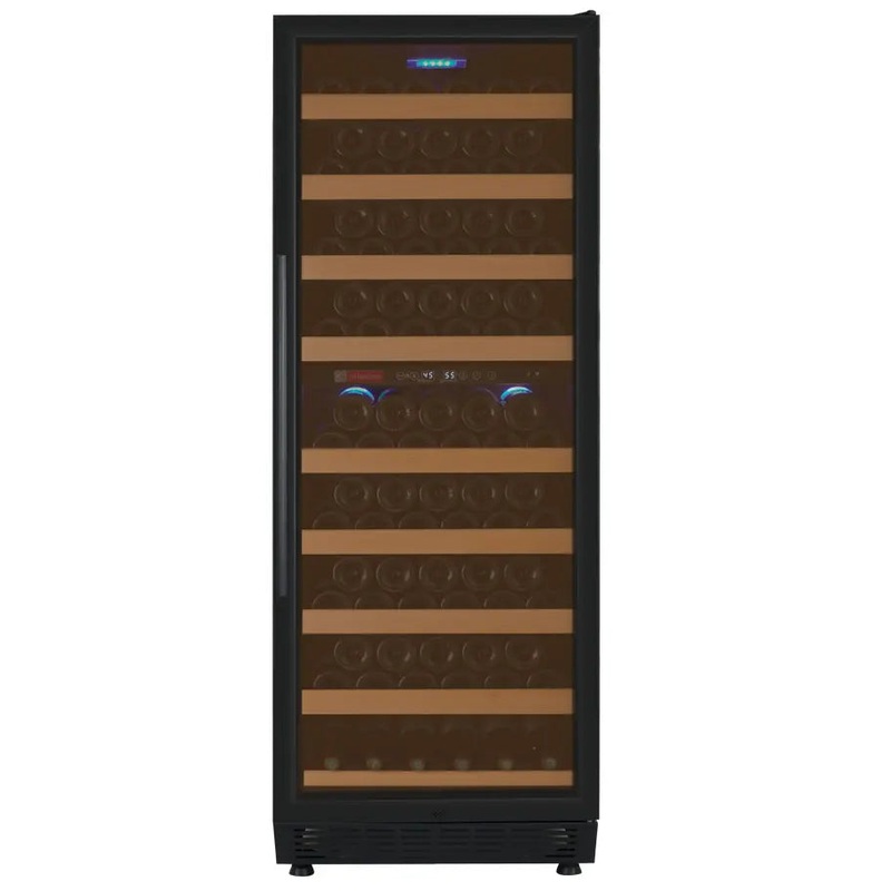 Allavino 24″ Wide Vite II Tru-Vino 99 Bottle Dual Zone Black Right Hinge Wine Refrigerator