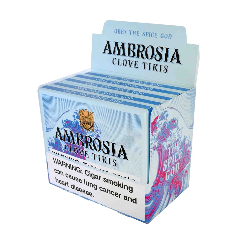 Ambrosia Clove Tikis Cigarillos Cigarillos (4.0″ x 32) 5 Tins of 10