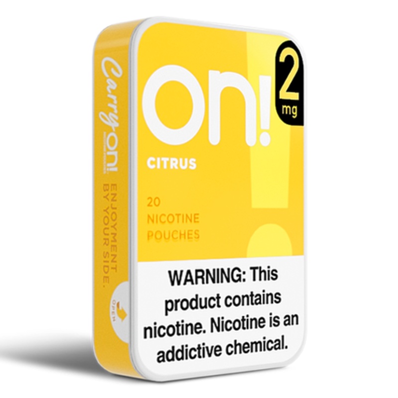 ON! Citrus Nicotine Pouches – 5 Pack 2mg