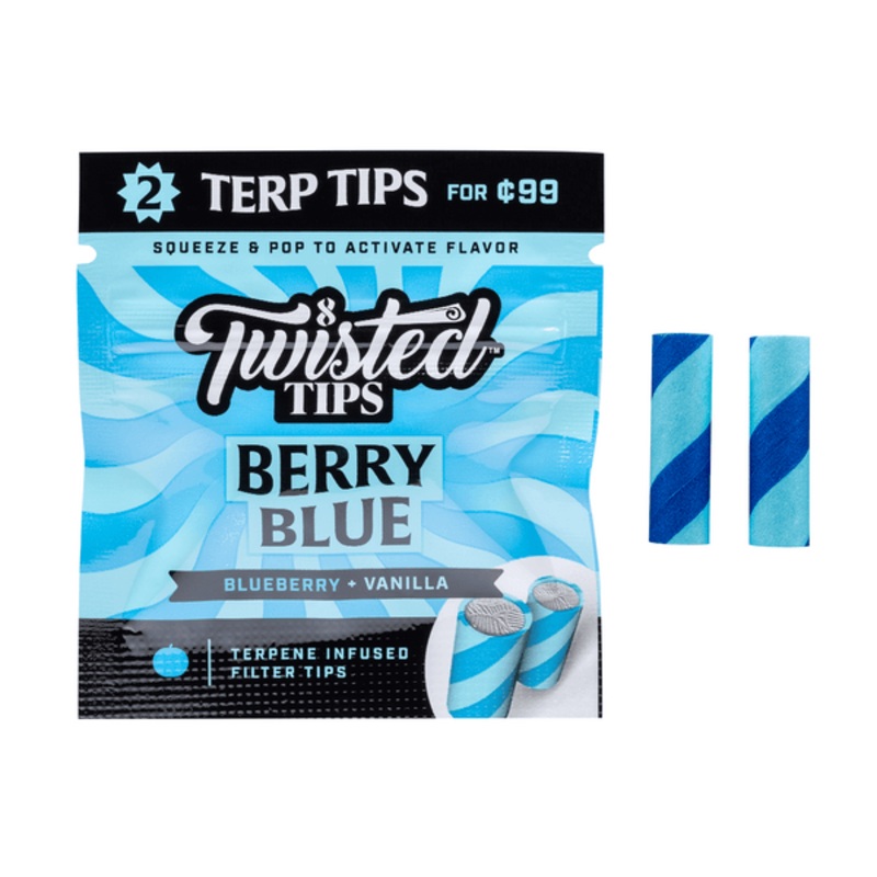 Twisted Tips Berry Blue Filter Tips Berry Blue 24 Packs of 2