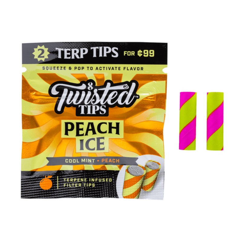 Twisted Tips Peach Ice Filter Tips Peach Ice 24 Packs of 2