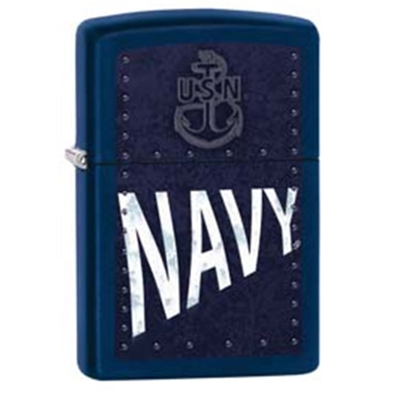 Zippo Lighter – U.S Navy Rivets in Navy Matte