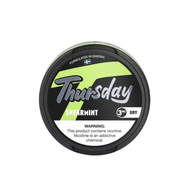 Thursday Nicotine Pouches Dry – Spearmint 3mg