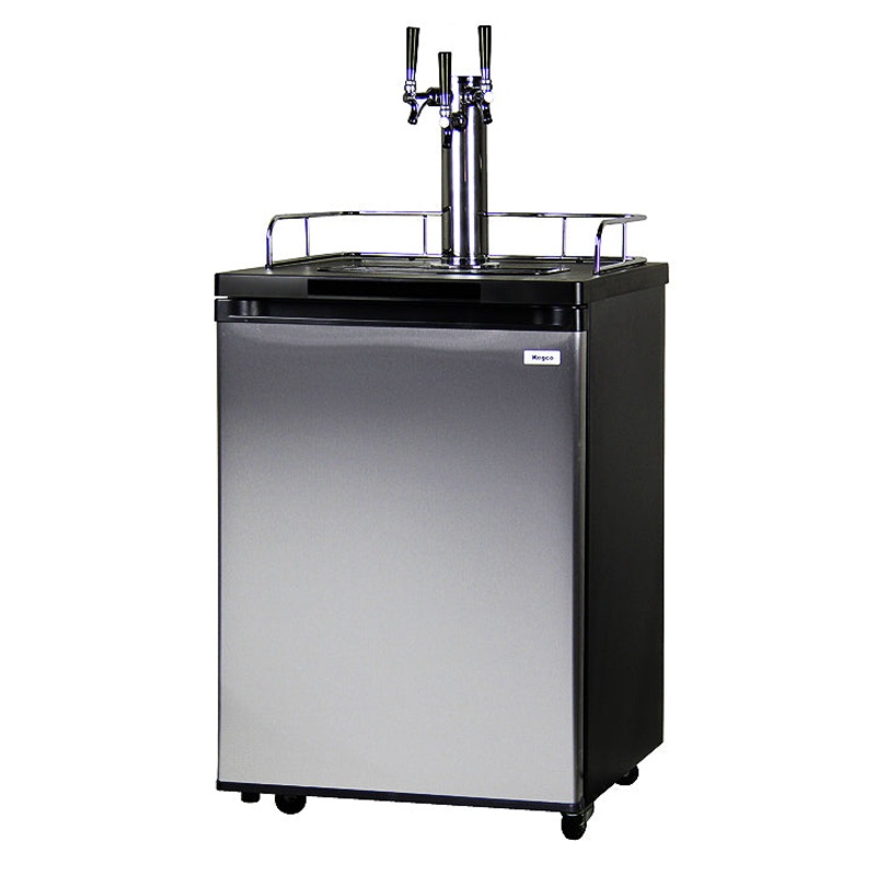 24″ Wide Homebrew Triple Tap Stainless Steel Kegerator