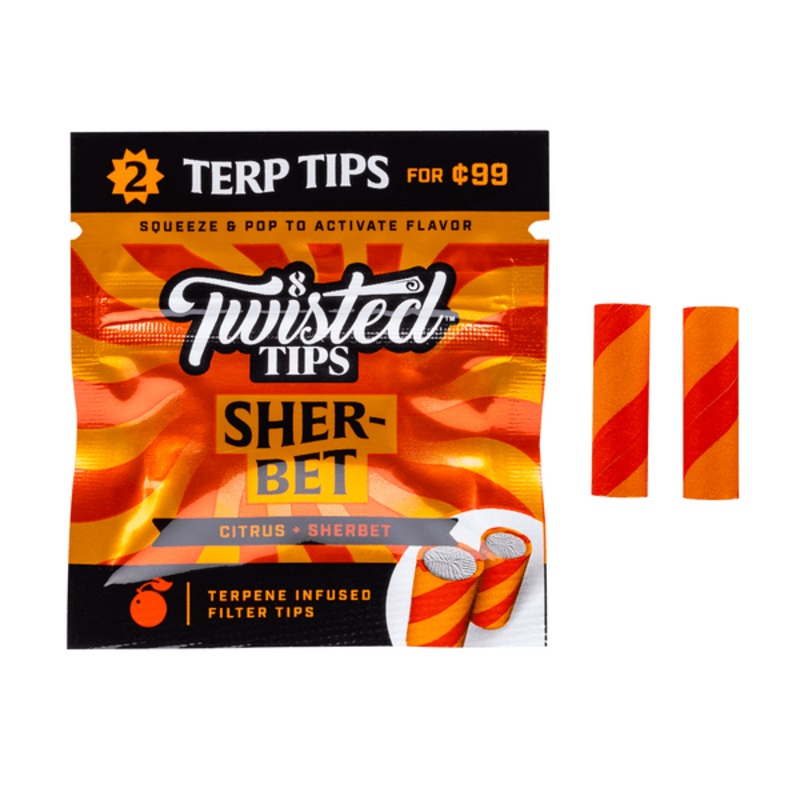 Twisted Tips Sherbet Filter Tips Sherbet 24 Packs of 2