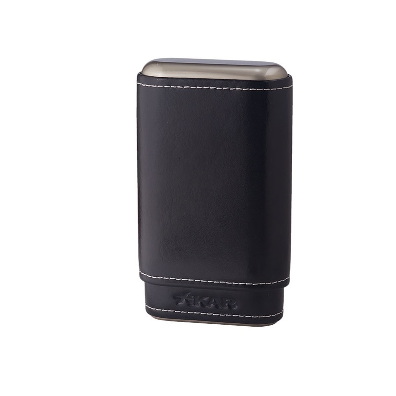 Xikar Cases Xikar Envoy Leather 3 Cigar Case Black