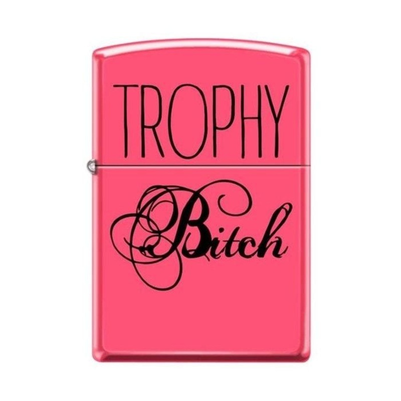 Zippo Lighter – Trophy Bitch Neon Pink