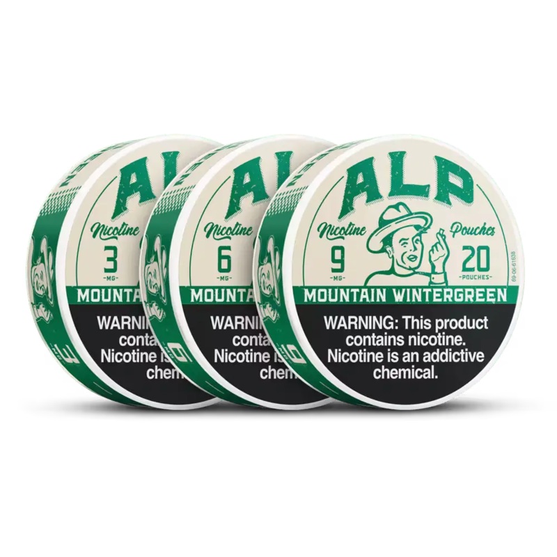 Alp Nicotine Pouches Mountain Wintergreen- 5 Pack 3mg