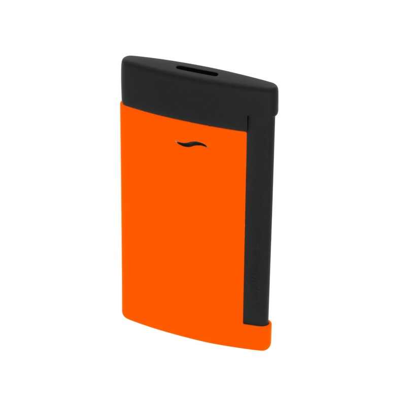 S.T. Dupont Lighter Slim 7 – Matte Black & Neon Orange