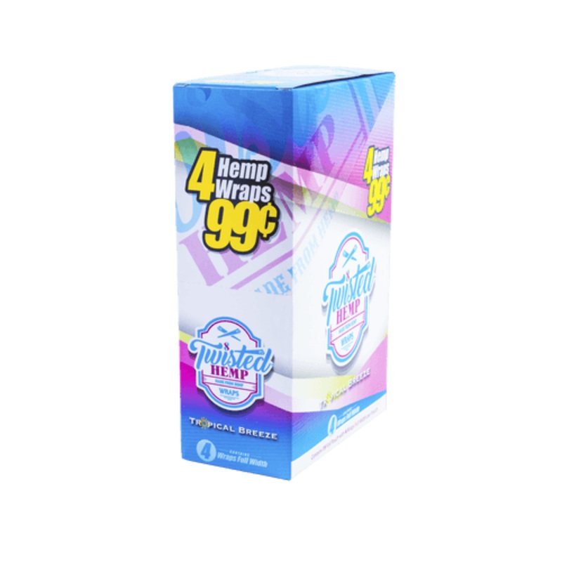 Twisted Hemp Tropical Breeze Wraps Tropical Breeze 15 Packs of 4