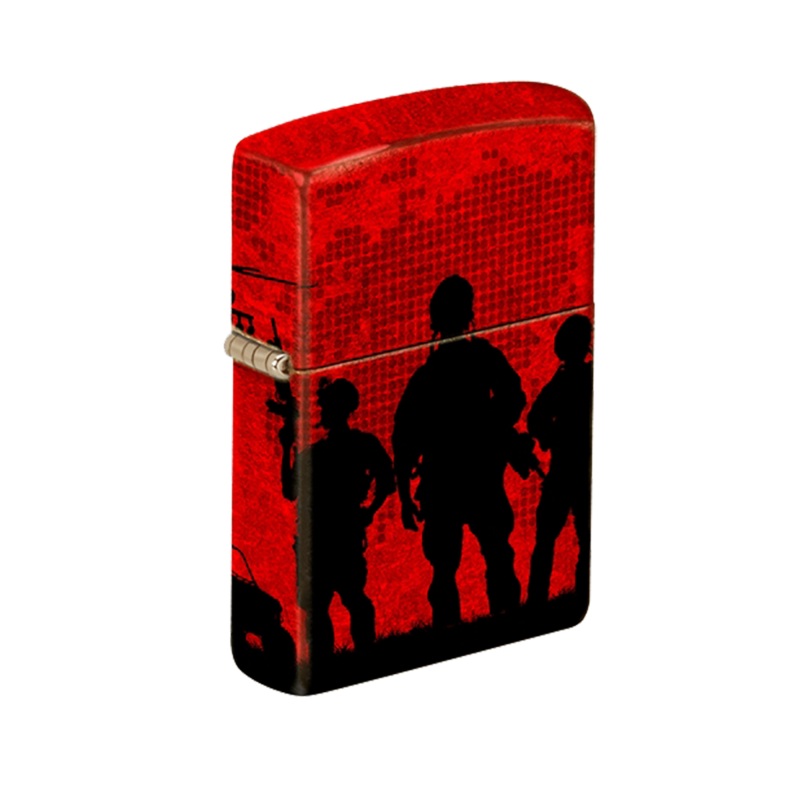 Zippo Lighter – Soldiers Red Sky