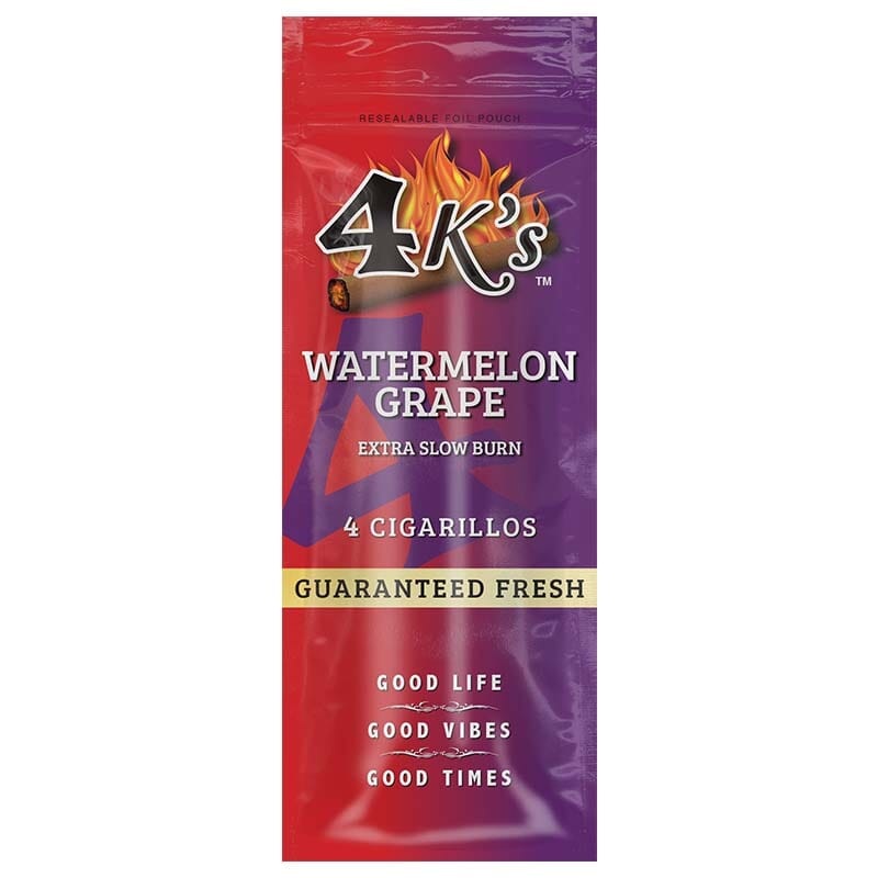 Good Times 4k’s Watermelon Grape Cigarillos Watermelon Grape 15 Packs of 4 (60ct)