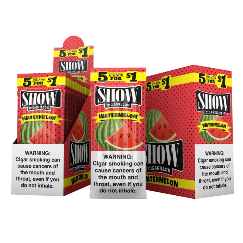 Show Watermelon Cigarillos Watermelon 15 Packs of 5