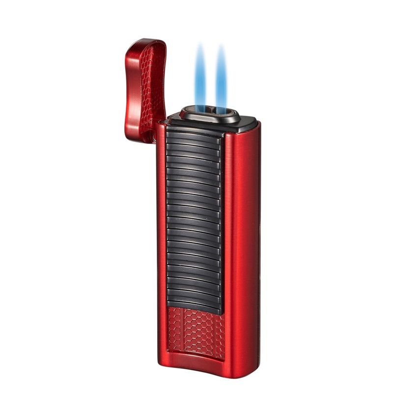 Visol Tiger Double Flame Cigar Lighter – Red