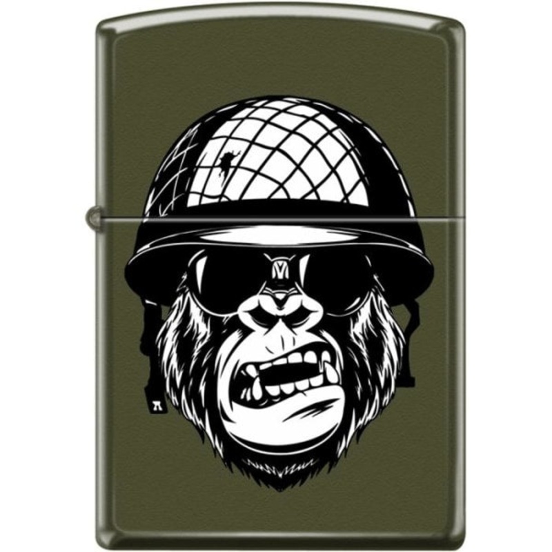 Zippo Lighter – You Want A Piece Of Me? Green Matte