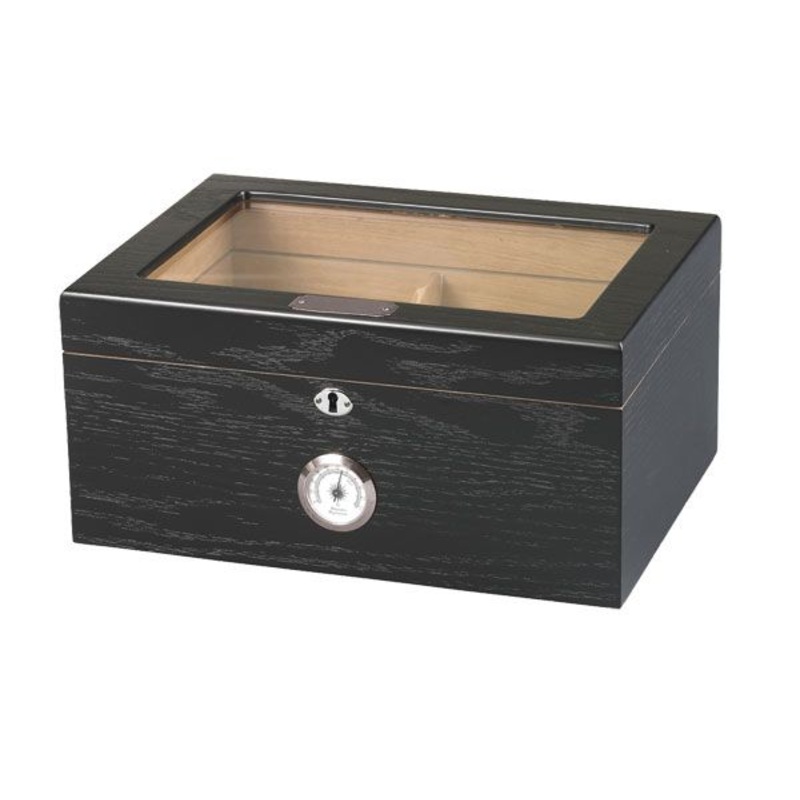 Quality Importers Milano Glasstop Black Oak 100 Cigar ct.