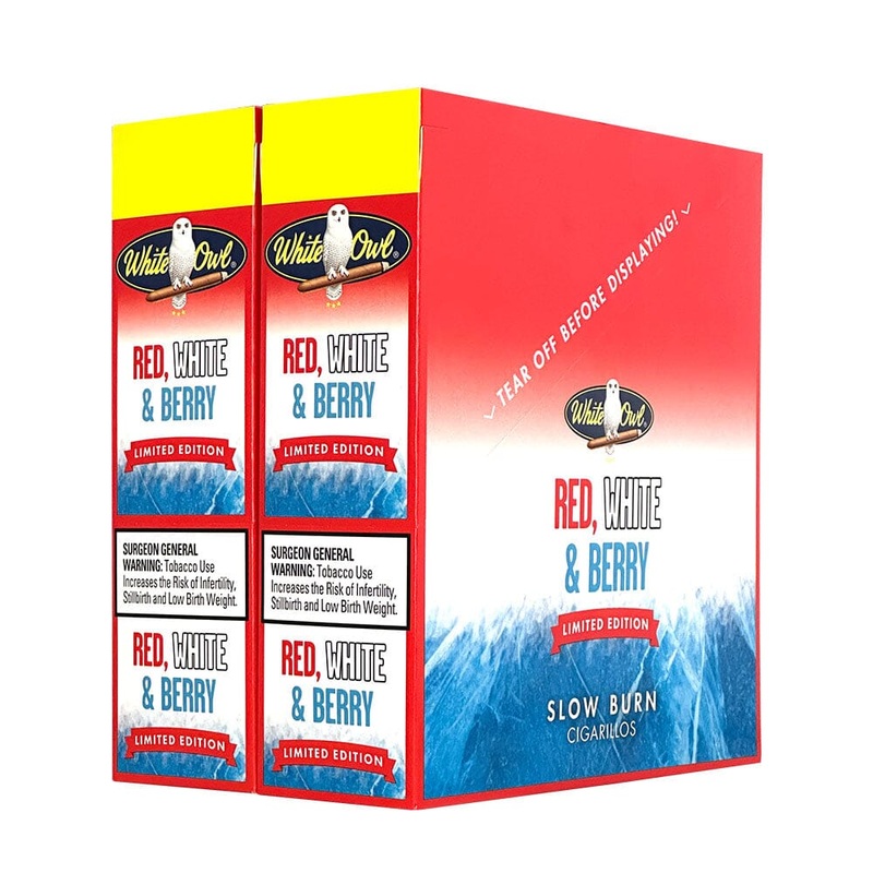 White Owl Red White & Berry Cigarillos Red, White & Blue 30 Packs of 2