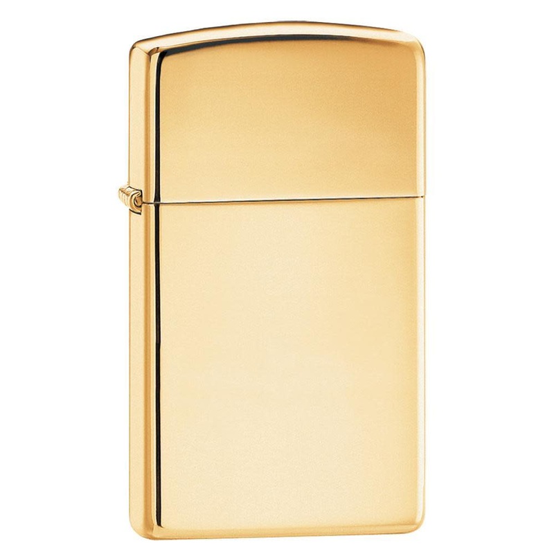 Zippo Slim High Polish Brass Lighter