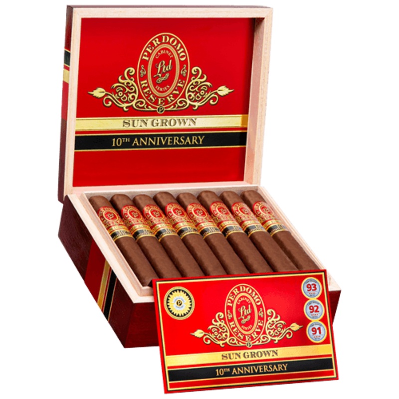 Perdomo Reserve 10th Anniversary Sun Grown Churchill (7.0″ x 54) Box of 25