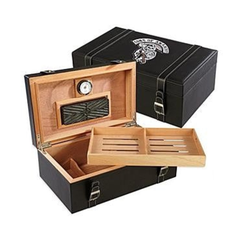 Sons of Anarchy Leather Saddle Humidor – 75 Cigar ct