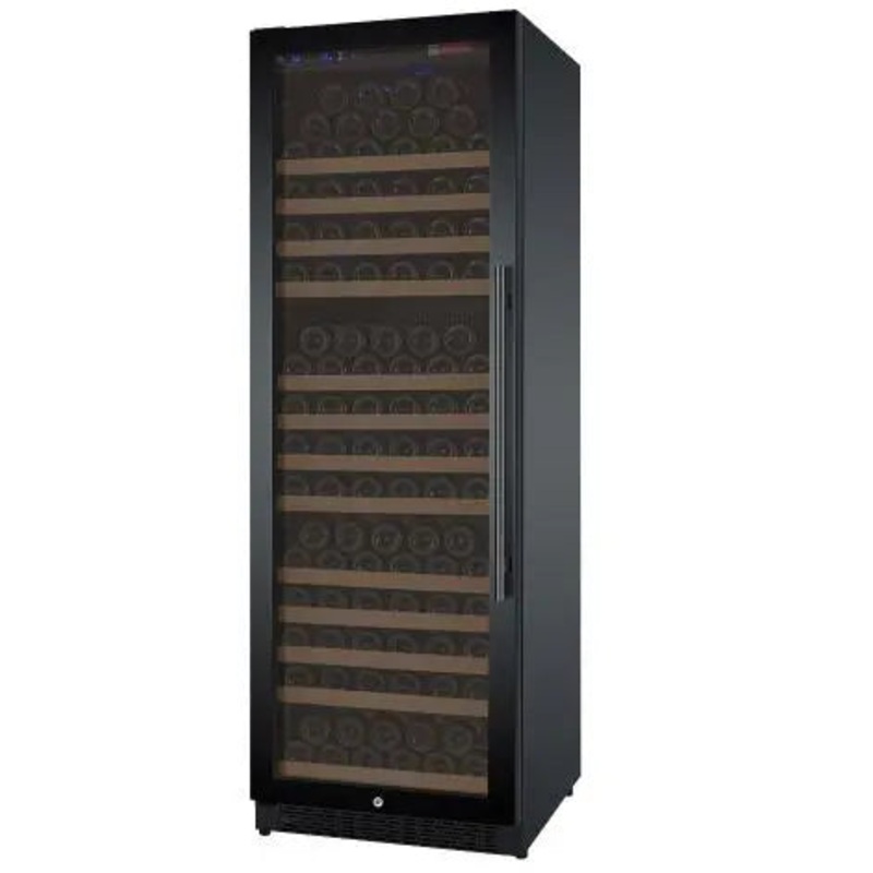 Allavino 24″ Wide FlexCount II Tru-Vino 177 Bottle Single Zone Black Left Hinge Wine Refrigerator