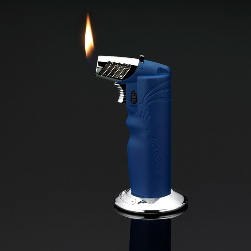 Siglo Oval Table Torch Lighter Blue