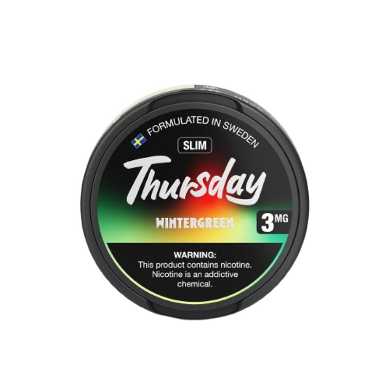 Thursday Nicotine Pouches Slim – Wintergreen 3mg