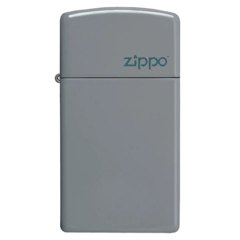 Zippo Lighter – Slim Flat Gray w/ Zippo Logo
