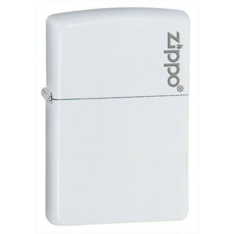 Zippo Lighter – White Matte with Zippo Logo
