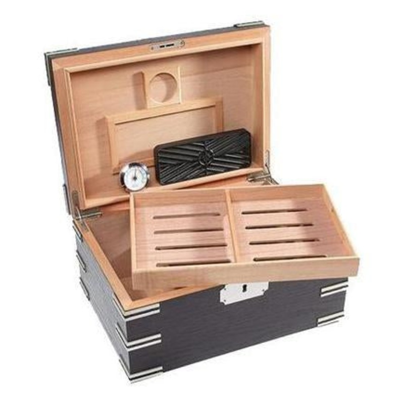 Quality Importers Ironside Desktop Humidor – 100 Cigar ct